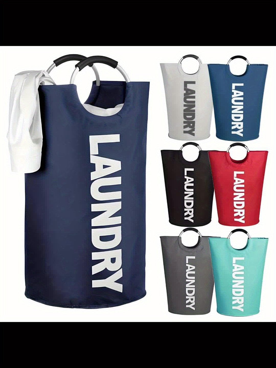 25.1gal Extra Large Foldable Laundry Basket Hamper Bag (Aluminum Full Loop Handle) - Tall Collapsible Fabric Clothes Bin For Bedroom, Bathroom, College Dorm Storage, Closet Organization & Washing (Space-Saving Design) - Image 16