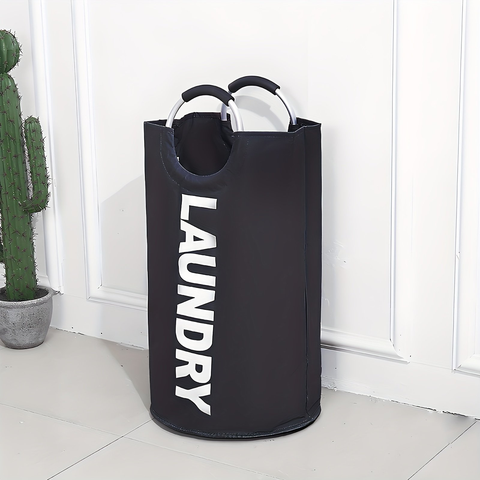 25.1gal Extra Large Foldable Laundry Basket Hamper Bag (Aluminum Full Loop Handle) - Tall Collapsible Fabric Clothes Bin For Bedroom, Bathroom, College Dorm Storage, Closet Organization & Washing (Space-Saving Design) - Image 15