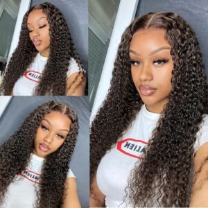 Glueless Water Wave Bob Wig - 13x4 Lace Frontal, High-Density 150% Hair, Look For Daily Wear, 14-26 Inch, Deep Wave Style,